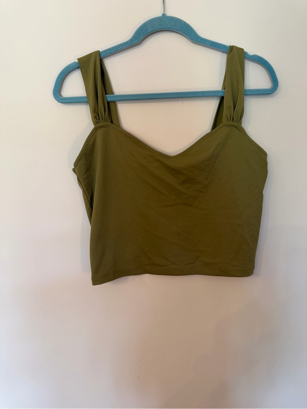 Olive green cropped festival top size large